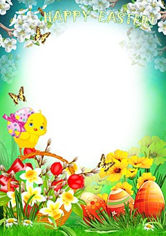 Tarjeta de Pascua brillante