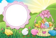 Lindos polluelos de Pascua y divertidos huevos de Pascua