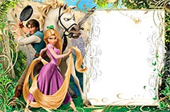 Cadre photo avec princesse Rapunzel