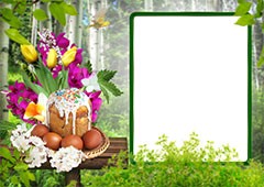 Bright Easter photo frame