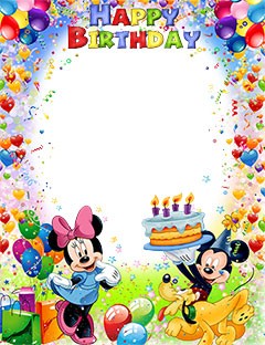 happy 1st birthday frame