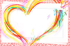 Heart in rainbow colors