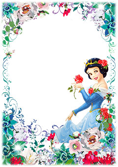 Snow White with red rose