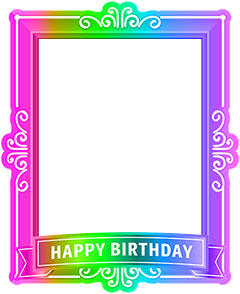 Neon Birthday Frame