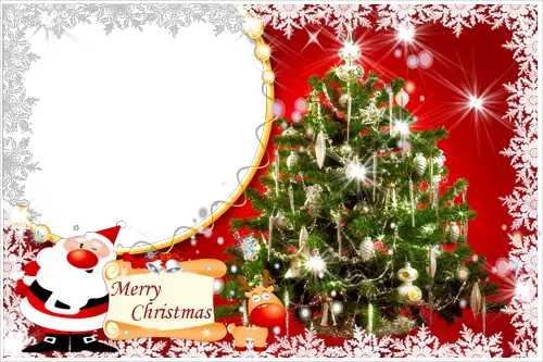 Photo frames. Christmas lights