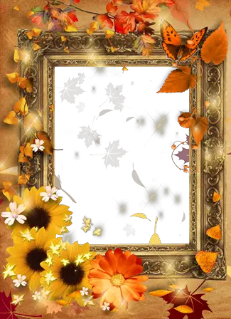 Foto rámeček - Podzimní listí
