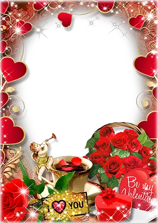 Photo frame - Be my Valentine. I love you