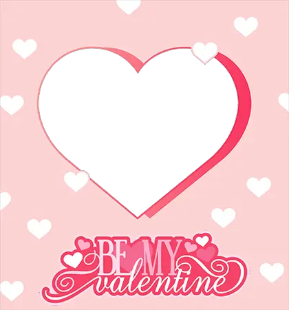 Foto rámeček - Be my Valentine heart-shaped frame
