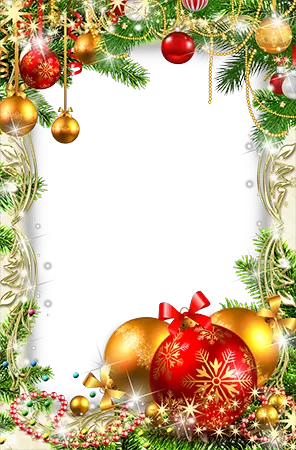 Molduras para fotos - Bright Christmas shine and beautiful ornaments