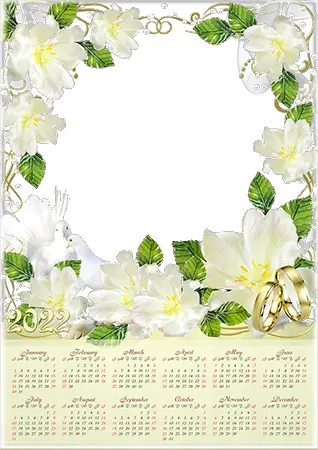 Photo frame - Calendar 2022. For newlyweds
