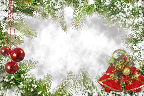 Photo frame - Christmas garland