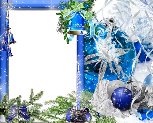 Molduras para fotos - Christmas blue bells