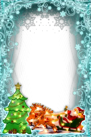 Foto rámeček - Vánoce v tyrkysových tónů