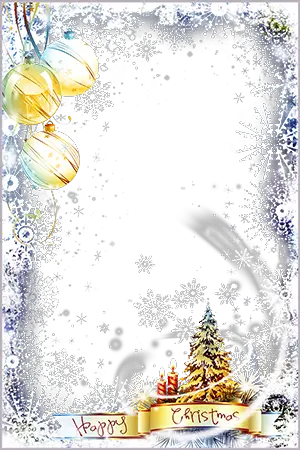 Photo frame - Christmas snowfall