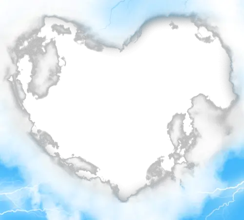 Photo frame - Heart made from clouds