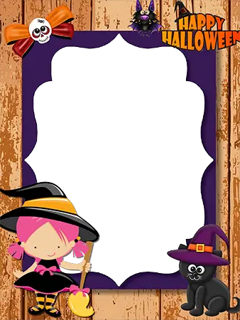 Photo frame - Cute Halloween witch
