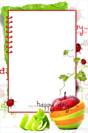 Foto rámeček - Frame with fruits
