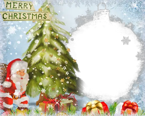Molduras para fotos - Presentes sob a árvore de Natal