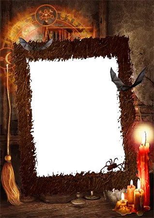 Photo frame - Halloween burning candles