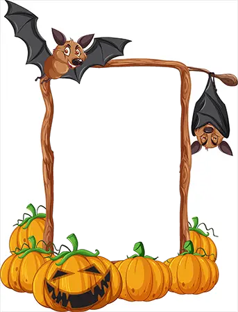 Photo frame - Halloween creepy bats