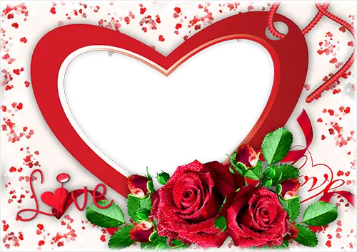 Foto lijsten - Heart-shaped frame for lovers on Valentines Day