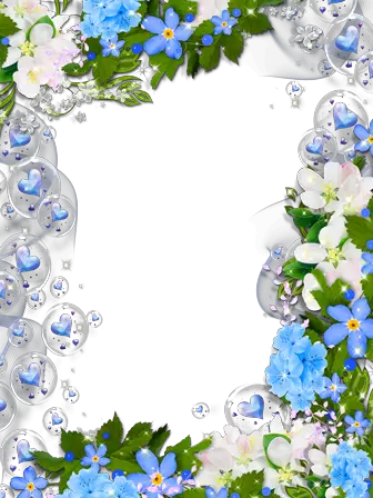 Photo frame - Hearts in bubbles