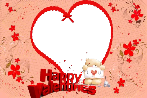 Foto rámeček - Miluji tě a šťastný Valentýna