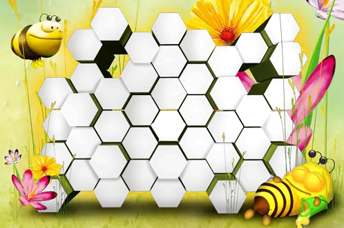 Foto rámeček - Rámeček, děti. plástev medu