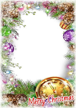 Photo frame - Lights of Christmas holidays