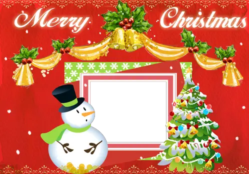 Cadre photo - Merry Christmas card