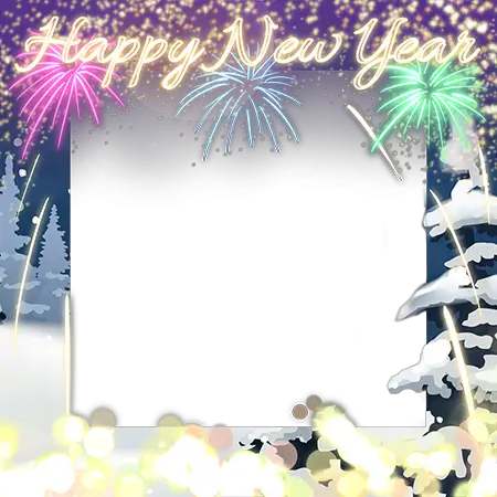 Foto rámeček - New Year salute lights
