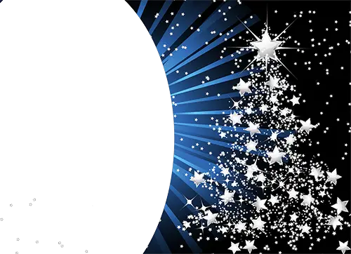 Nuotraukų rėmai - New Year tree made from stars