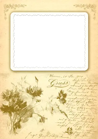 Photo frame - Old postcard