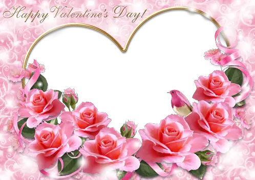 Foto rámeček - Růžové květy na Valentýna