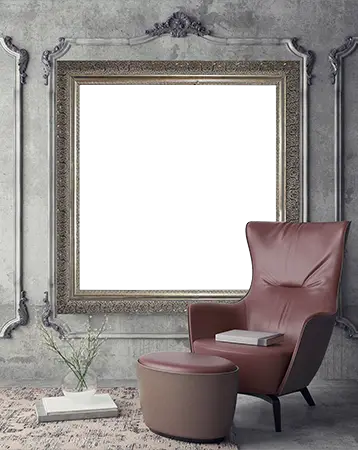 Cadre photo - Portrait derrière le fauteuil
