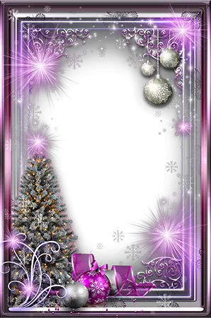 Photo frame - Purple gloss of New Year