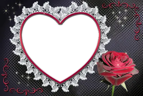 Photo frame - Rose heart