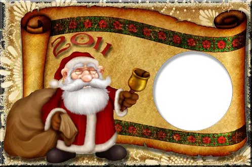 Foto rámeček - Santa s bell