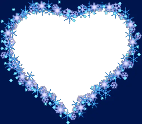 Foto rámeček - Sněhová vločka srdce