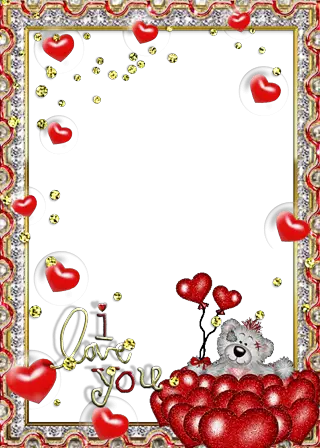 Photo frame - Tatty teddy bear Valentine's card