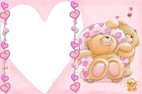 Photo frame - Teddy bear hearts