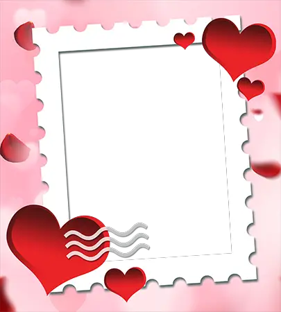 Photo frame - Valentine Day postcard