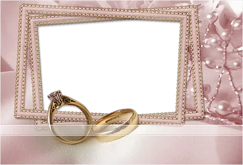 Cadre photo - Les anneaux de mariage