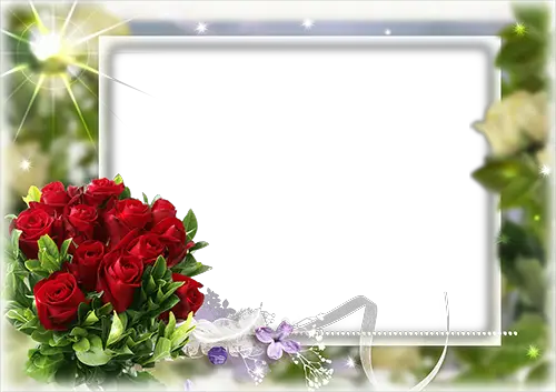 Photo frame - Wonderful bouquet of red roses