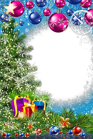 Foto rámeček - Wonderful presents under New Year tree 