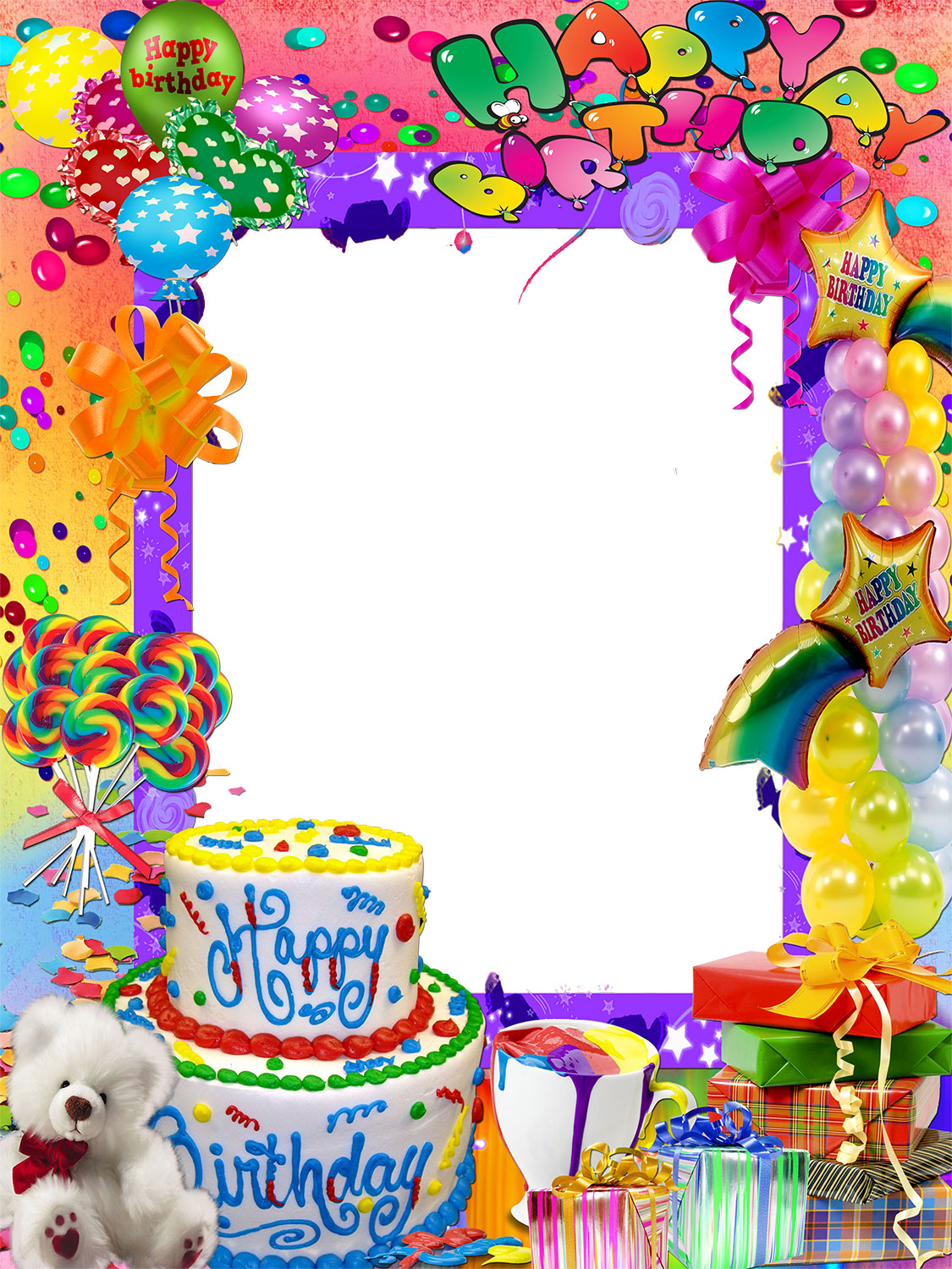 Marcos Photoscape Cumpleanos Happy Birthday Frame Happy Birthday Images