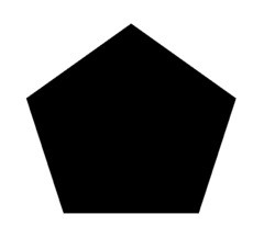 Foto in een pentagonvorm